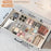 9 Grids Left  /  Right Side Expandable Drawer Organizer Adjustable Makeup Storage Box for Kitchen Desktop Cosmetics - White - 5