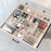9 Grids 4-Side Expandable Drawer Organizer Adjustable Makeup Storage Box for Cosmetics Kitchen Desktop - White - 2