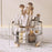 360 Degree Rotating Makeup Organizer Without Lip 5 Compartments Swivel Storage Box Desktop Cosmetic Holder for Brushes Lipstick - Transparent - 1