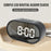 TS-R900 5.5 Inch LED Mirror Clock Dual USB Charging Stepless Brightness Digital Alarm Clock for Bedroom - Black - 3