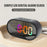 TS-R900 LED Digital Alarm Clock 5.5 Inch Mirror Display Dual USB Charging Desk Clock for Bedroom Desktop - Black - 3
