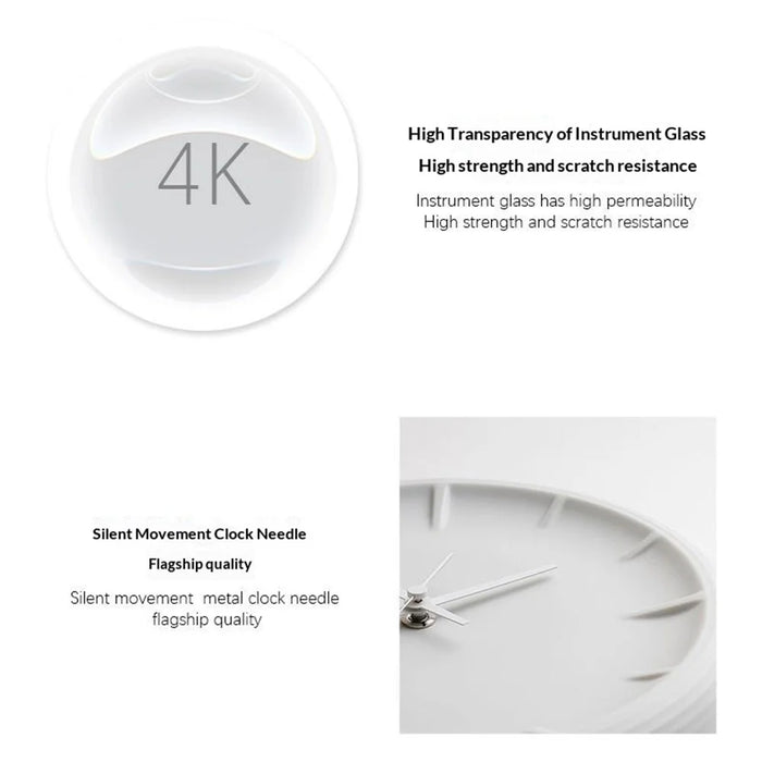 Creative Wall Clock Silent Movement Non-Drilling Installation Modern Minimalist Clock for Living Room (No Seamless Nail) - Black - 4