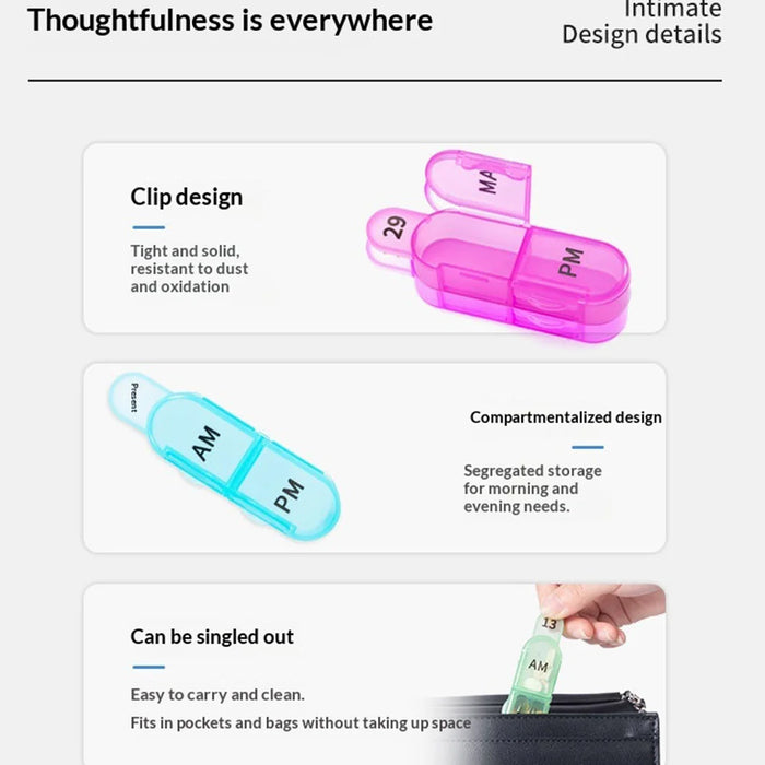 A-481 Monthly Pill Box Plastic Portable Medicine Organizer Case Travel Dispenser (FDA/FMC Certified, BPA Free) - 64-Compartments - 5
