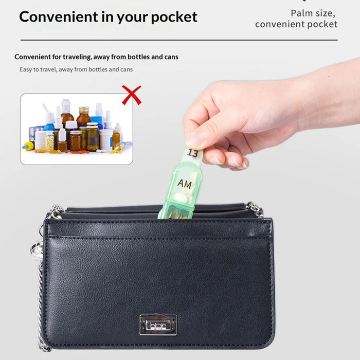 A-481 Monthly Pill Box Plastic Portable Medicine Organizer Case Travel Dispenser (FDA/FMC Certified, BPA Free) - 64-Compartments - 6