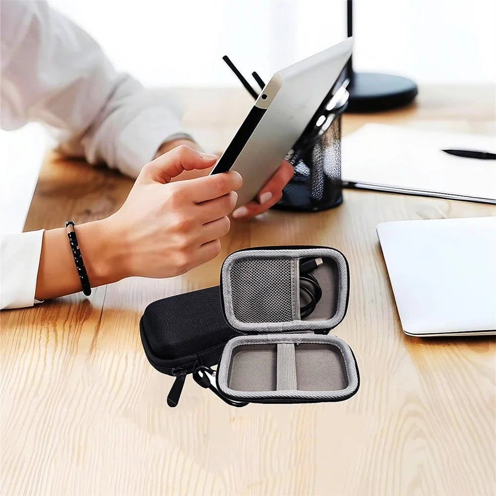 Portable Hard Drive Case for SanDisk Extreme  /  Extreme Pro Portable SSD 500GB 1TB 2TB Travel Storage Bag - Black EVA Shockproof Protective Cover with Mesh Pocket - 5
