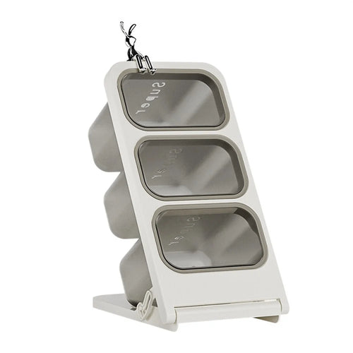 Large Size 3-Tier Folding Storage Organizer Rack with Rabbit Clip Large Opening Tea Bag Coffee Capsule Desktop Holder - 1