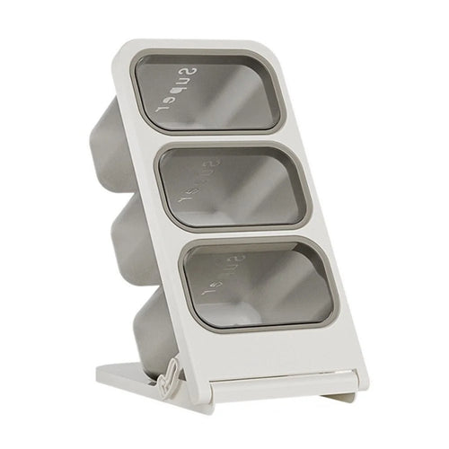 Small Size 3-Tier Folding Storage Organizer Rack Large Opening Tea Bag Coffee Capsule Desktop Holder - 1