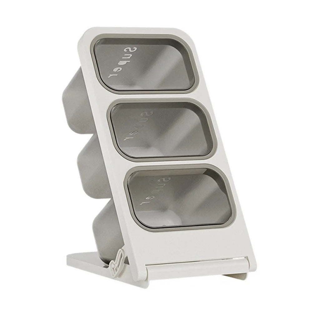 Small Size 3-Tier Folding Storage Organizer Rack Large Opening Tea Bag Coffee Capsule Desktop Holder - 1
