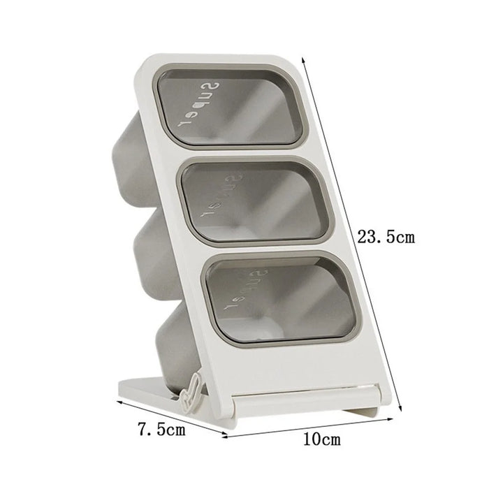 Small Size 3-Tier Folding Storage Organizer Rack Large Opening Tea Bag Coffee Capsule Desktop Holder - 6