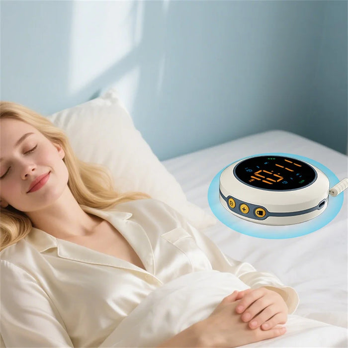 TS-BC800-LED Portable Vibrating LED Alarm Clock Dual Alarm 3-Level Vibration Music Function Desk Clock for Sleep - White - 4