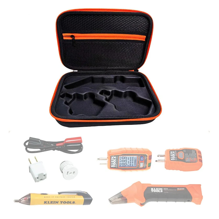 Hard Case for Klein Tools ET310  /  80016  /  80041  /  RT250 Circuit Breaker Finder Electrical Tool Storage Organizer - Black  /  Orange - 2