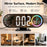 RGB Mirror LED Digital Alarm Clock Large Display Multi-Color Ambient Light Temperature Desk Clock for Bedroom Office - White Light - 2