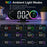 RGB Mirror LED Digital Alarm Clock Large Display Multi-Color Ambient Light Temperature Desk Clock for Bedroom Office - White Light - 4