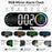 RGB Mirror LED Digital Alarm Clock Large Display Multi-Color Ambient Light Temperature Desk Clock for Bedroom Office - White Light - 5