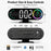 RGB Mirror LED Digital Alarm Clock Large Display Multi-Color Ambient Light Temperature Desk Clock for Bedroom Office - White Light - 6