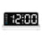GH9020 LED Digital Clock 20cm Large Screen Multifunctional Alarm Clock with Night Light - White Case White Light - 1