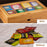 Acrylic Clear Lid Bamboo Tea Box 8 Compartments Storage Organizer with Drawer for Tea Bags - Bamboo Color - 4