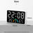 GH9007 LED Digital Clock Temperature Humidity Display Large Screen Wall Mount Desktop Alarm Clock - Black Shell Blue Light - 5