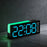 LED Digital Clock Large Display Alarm Clock with Atmosphere Light Desk Clock for Bedroom Office - 5525 Black Shell Blue Light - 2