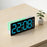 LED Digital Clock Large Display Alarm Clock with Atmosphere Light Desk Clock for Bedroom Office - 5525 Black Shell Blue Light - 3