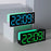 LED Digital Clock Large Display Alarm Clock with Atmosphere Light Desk Clock for Bedroom Office - 5525 Black Shell Blue Light - 4