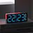 LED Digital Clock Large Display Alarm Clock with Atmosphere Light Desk Clock for Bedroom Office - 5525 Black Shell Blue Light - 5