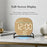 LED Digital Desk Clock Metal Stand Ambient Light Countdown Timer Temperature Bedside Alarm Clock - 2815 Round Shape  /  Yellow - 2