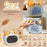 Corgi Dog Alarm Clock LED Display Night Light 1200mAh Rechargeable Silent Clock for Students - Yellow - 4