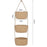 3-Tier Cotton Rope Woven Storage Basket Detachable Wall-Mounted Organizer for Kitchen Bathroom - Coffee - 2