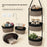 3-Tier Cotton Rope Woven Storage Basket Detachable Wall-Mounted Organizer for Kitchen Bathroom - Coffee - 3