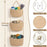 3-Tier Cotton Rope Woven Storage Basket Detachable Wall-Mounted Organizer for Kitchen Bathroom - Coffee - 5