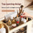Cosmetics Organizer 360° Rotating Tray Double Drawer Desktop Storage Box - Beige - 6