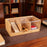 3-Compartment Bamboo Coffee Tea Bag Storage Box Flip Lid Organizer for Kitchen Desk - 5