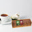 5-Compartment Bamboo Coffee Tea Bag Storage Box Flip Lid Organizer for Kitchen Desk - 3