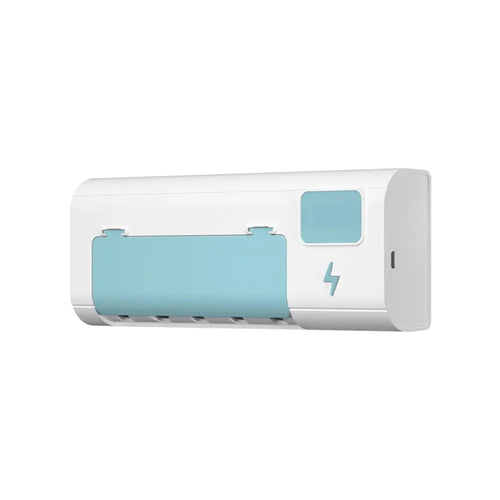 UVC Light Toothbrush Holder Cleaner Wall Mount Sterilizer Box Ultraviolet Toothbrush Rack - Blue - 1
