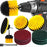 12Pcs HX806-1 Electric Washing Brush Electric Drill Set Power Scrubber for Car Bathroom Kitchen Cleaning Tools - 1