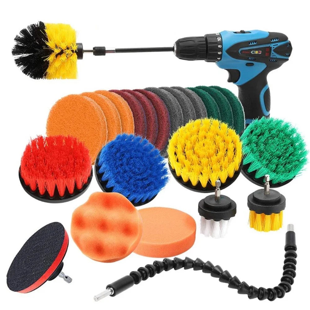 24pcs Electric Drill Cleaning Brushes Set for Bathtub Grout Bathroom Floor Tile Power Scrubber Cleaning Kit - 1