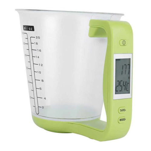 TY-C01 Electronic 1000g Measuring Cup 0.1g Accuracy Detachable Kitchen Measuring Cup with Scale (BPA Free, No FDA Certificate) - Light Green - 1