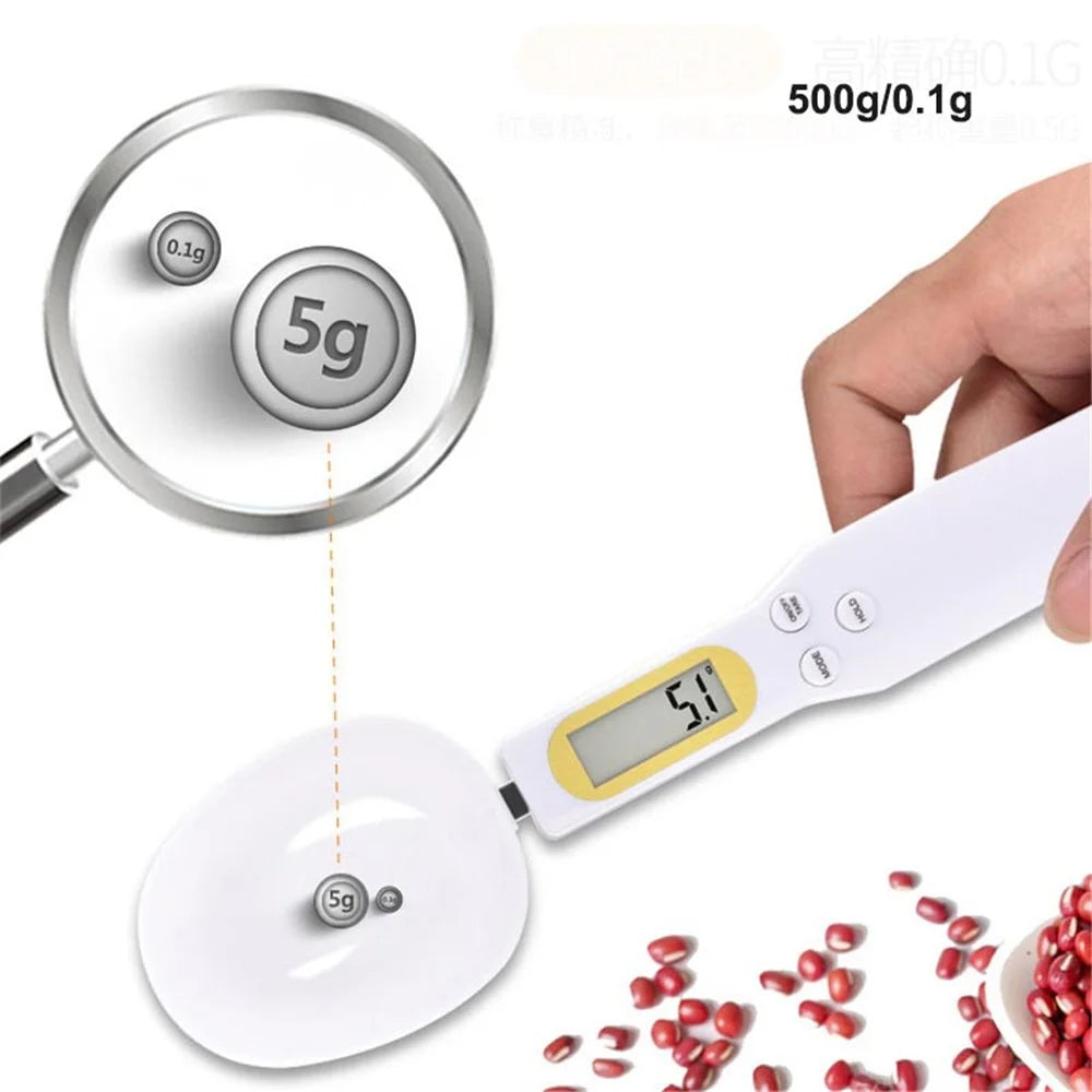 NS-S3 Portable Kitchen Measuring Spoon Food Scale Multi-Function Electronic Digital Spoon Scale with LCD Display (No Battery, Without FDA, BPA-free) - Black - 2