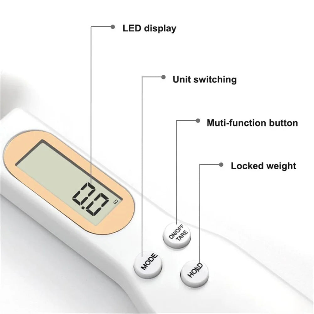 NS-S3 Portable Kitchen Measuring Spoon Food Scale Multi-Function Electronic Digital Spoon Scale with LCD Display (No Battery, Without FDA, BPA-free) - Black - 4