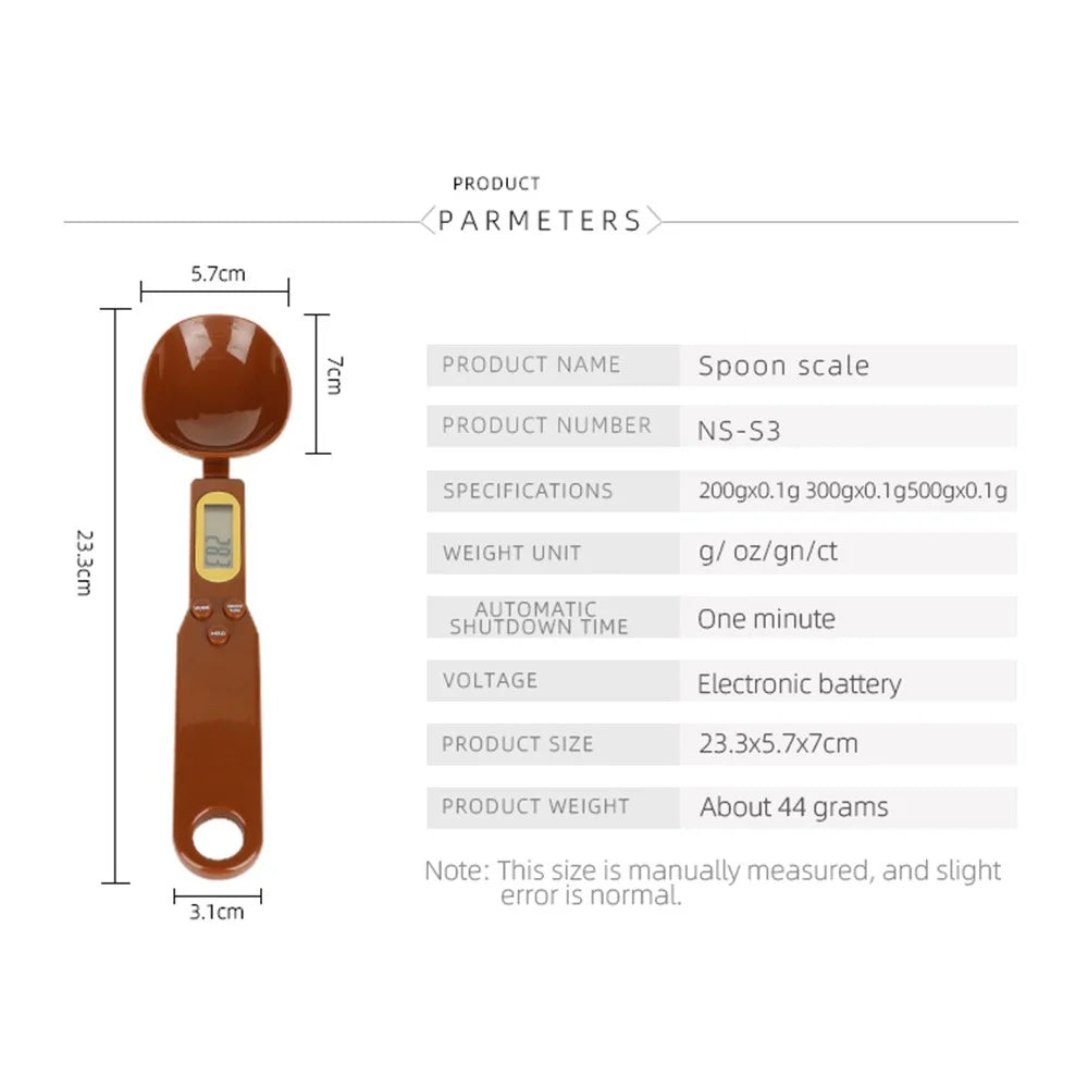 NS-S3 Portable Kitchen Measuring Spoon Food Scale Multi-Function Electronic Digital Spoon Scale with LCD Display (No Battery, Without FDA, BPA-free) - Black - 6