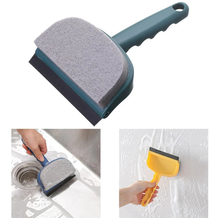 Multifunction Glass Cleaning Brush Tool Home Double-Sided Window Cleaning Washing Wiper Brush - Green - 1