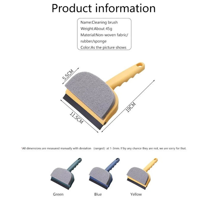 Multifunction Glass Cleaning Brush Tool Home Double-Sided Window Cleaning Washing Wiper Brush - Green - 4