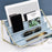 Nordic Multi-layer Desktop Organizer Multi-purpose Golden Iron Storage Tray Cosmetic Sundries Rack, Size L - Blackish Green - 6