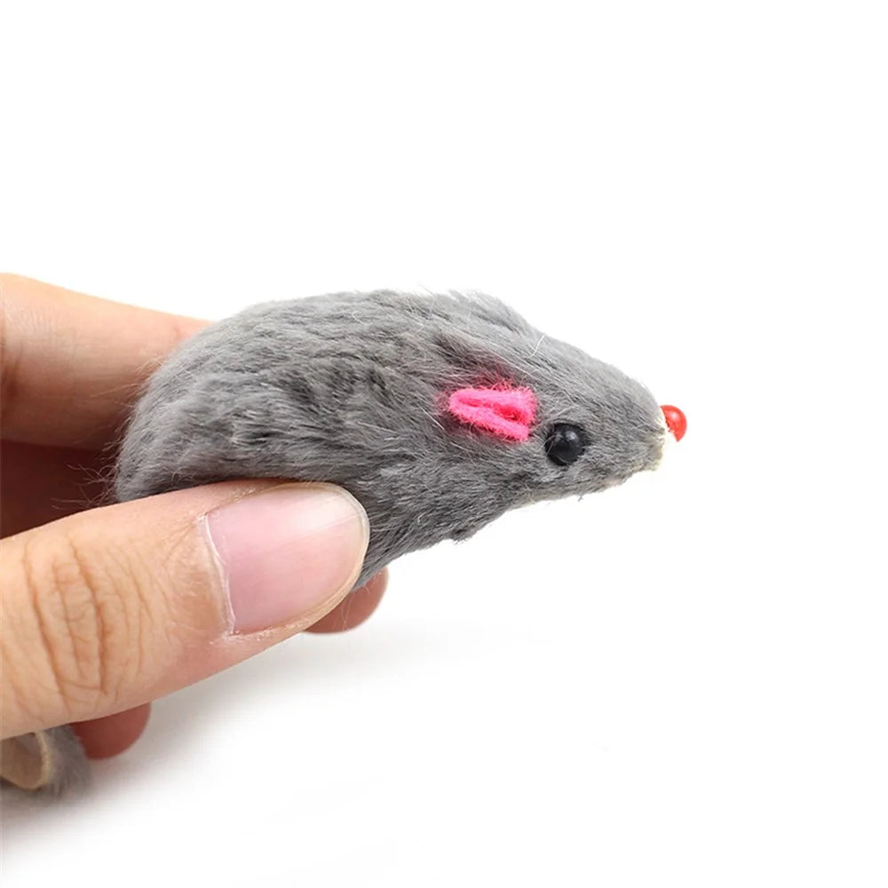 TG-CTOY0022 12Pcs Fur Mouse Imitation Mice Pet Cat Chewing Catch Playing Toy Pet Gift - 3