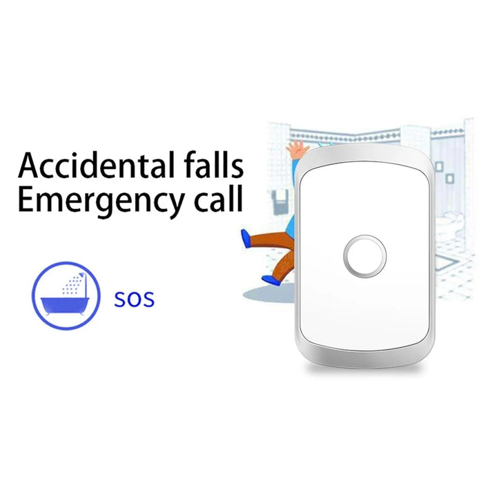 C20 Wireless Caregiver Pager Smart Call System with 1 SOS Call Button and 3 Receivers Nurse Calling Alert Patient Help Button EU Plug - Silver - 4