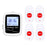 CTW07 EU Plug Wireless Alert Button Call Button for Elderly Emergency, Alert System for Seniors, 4 SOS Call Buttons and 1 Digital Screen Receiver - White - 1