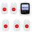 CTW07 EU Plug Wireless Elderly Emergency Alert Bell System with 5 SOS Call Buttons and 1 Digital Screen Receiver - White - 1