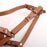 Adjustable Leather Straps Wire Basket Dog Anti-bite Muzzle Protective Mouth Cover Accessories, Size M - Brown - 3