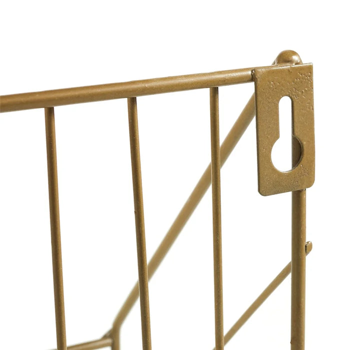 956 Living Room Bathroom Wall Storage Rack Iron Wall Mounted Shelf Holder, Size S - Gold - 7